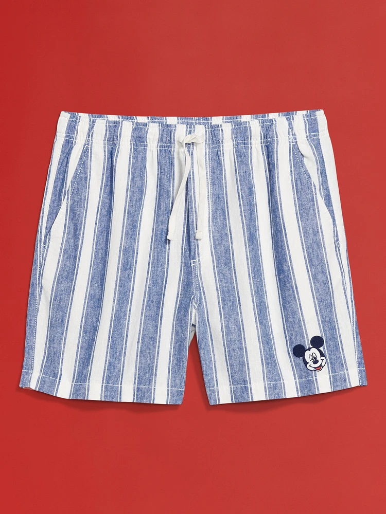 Old Navy x Disney© Mickey Mouse Linen-Blend Jogger Shorts -- inseam