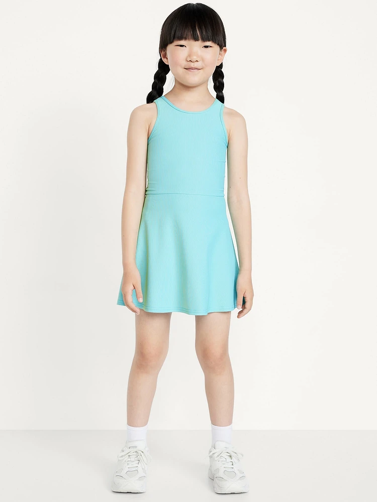 PowerSoft Sleeveless Ribbed Athletic Dress for Girls