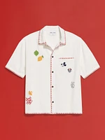 Old Navy x Disney© Linen-Blend Cropped Utility Shirt