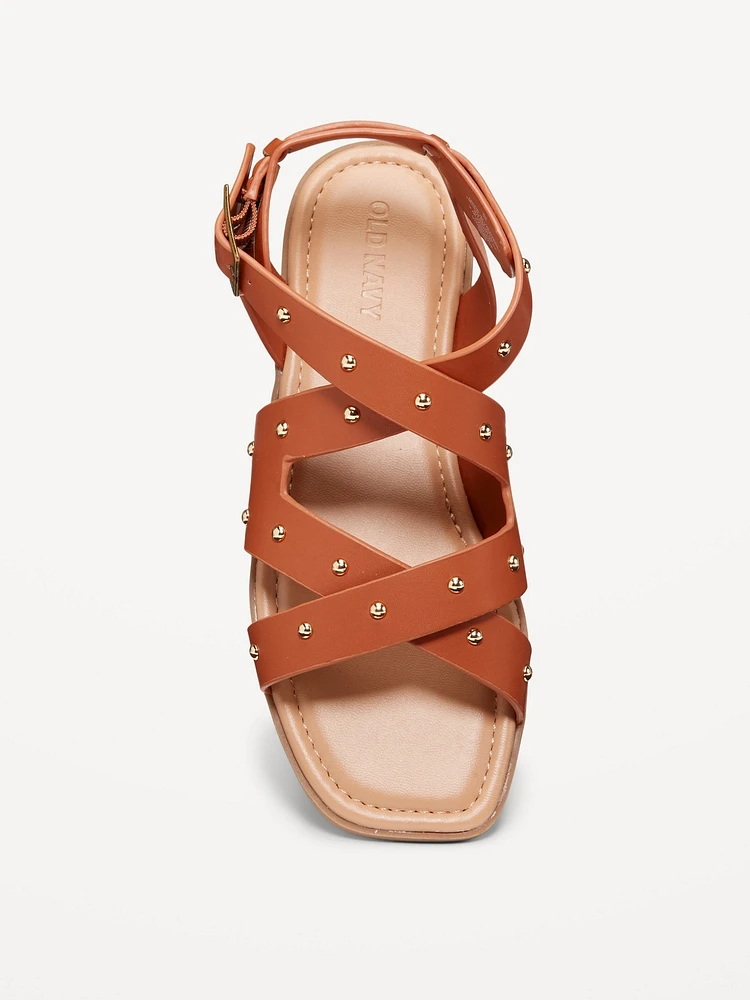 Faux-Leather Gladiator Sandals for Girls