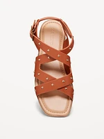 Faux-Leather Gladiator Sandals for Girls
