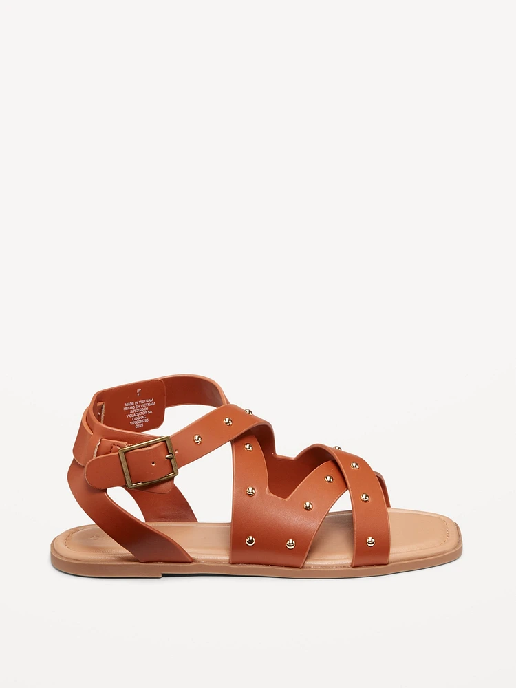 Faux-Leather Gladiator Sandals for Girls