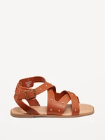 Faux-Leather Gladiator Sandals for Girls