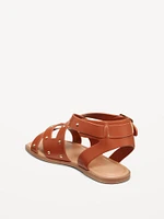 Faux-Leather Gladiator Sandals for Girls