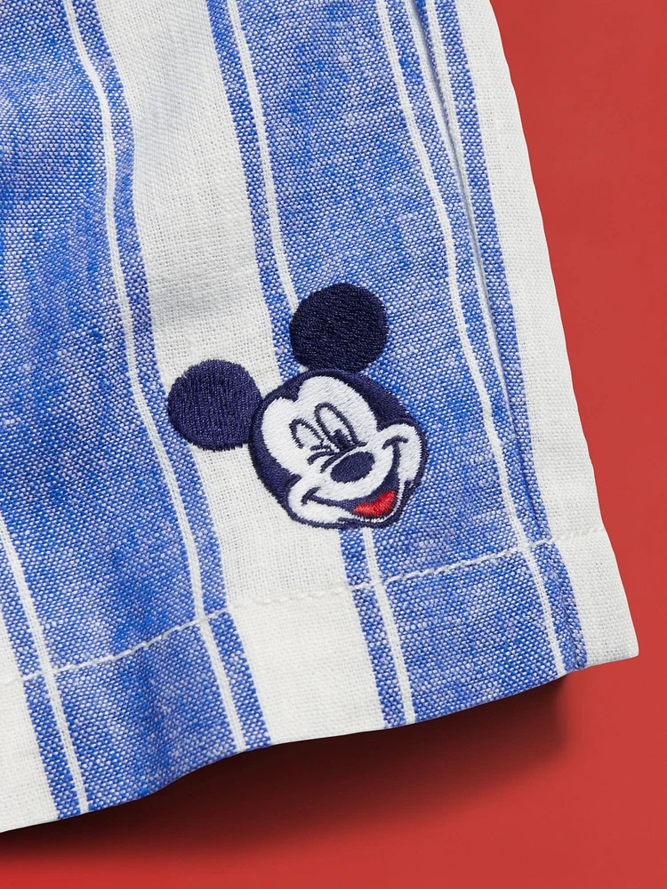 Old Navy x Disney© Mickey Mouse Knee Length Linen-Blend Shorts for Boys