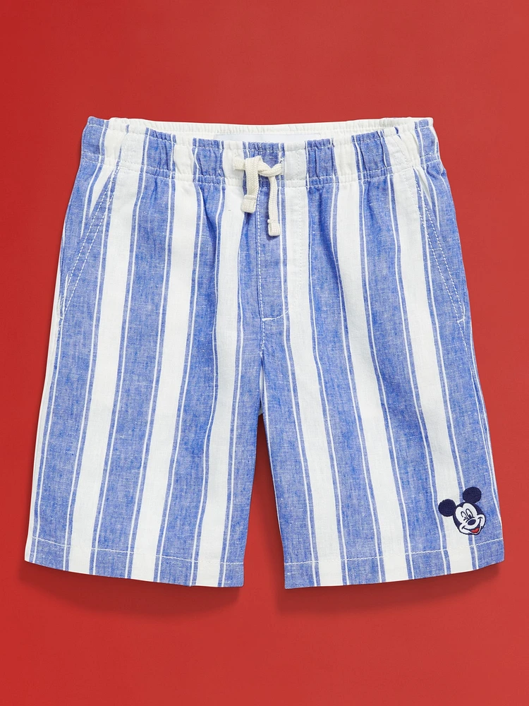 Old Navy x Disney© Mickey Mouse Knee Length Linen-Blend Shorts for Boys