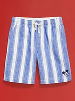 Old Navy x Disney© Mickey Mouse Knee Length Linen-Blend Shorts for Boys