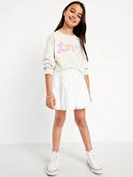 Eyelet Trim Tiered Skirt for Girls