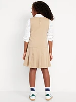 Sleeveless School Uniform Ponte-Knit Dress for Girls