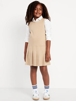 Sleeveless School Uniform Ponte-Knit Dress for Girls