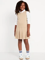 Sleeveless School Uniform Ponte-Knit Dress for Girls