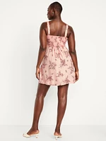 Fit & Flare Crepe Mini Dress