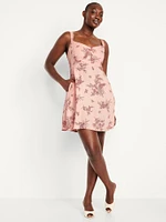 Fit & Flare Crepe Mini Dress
