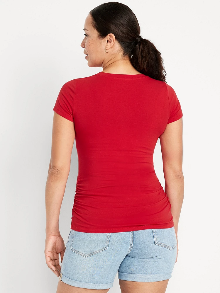 T-shirt à col en V de maternité