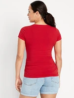 T-shirt à col en V de maternité