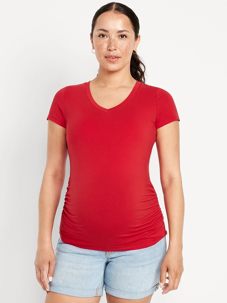 T-shirt à col en V de maternité
