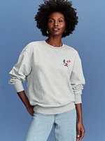 Old Navy x Disney© Mickey Mouse Flag Oversized Logo Graphic Sweatshirt