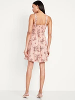 Fit & Flare Crepe Mini Dress
