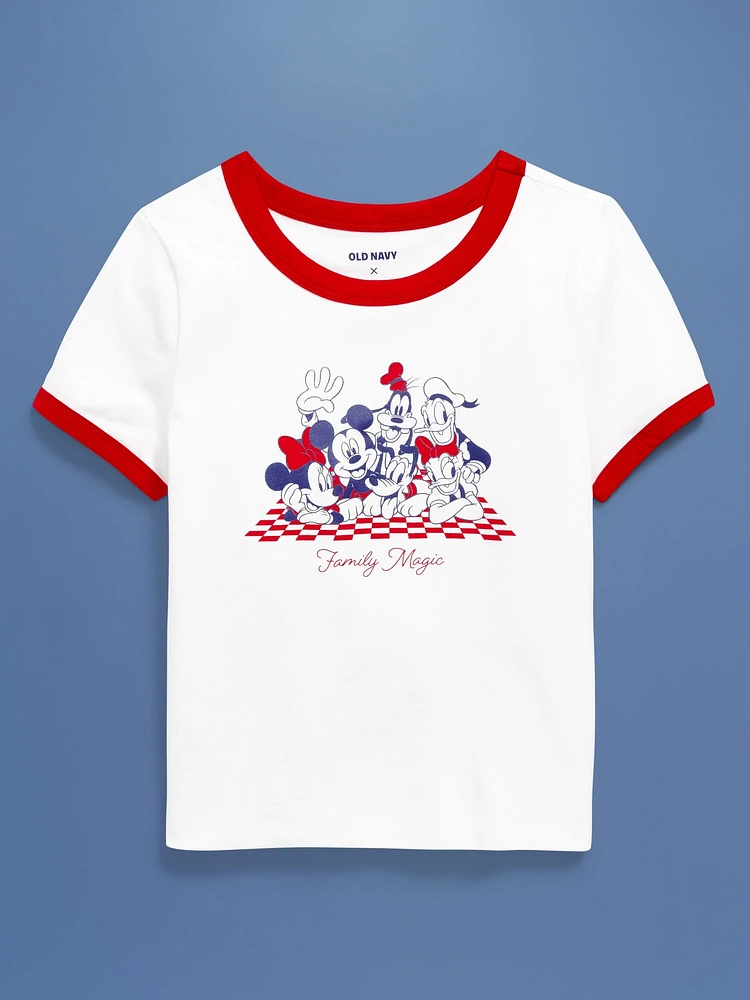 Old Navy x Disney© Fitted Graphic Ringer T-Shirt for Girls