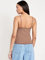 Lace-Trim Cami Tank Top