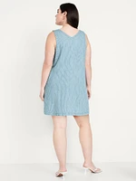 Sleeveless Button-Front Mini Dress