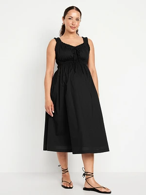 Robe ajustée et évasée fleurie sans manches de maternité