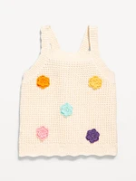 Applique Sweater-Knit Tank Top for Toddler Girls