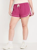 Mid-Rise Woven Run Shorts