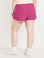 Mid-Rise Woven Run Shorts