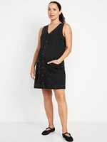 Robe courte denim de maternité