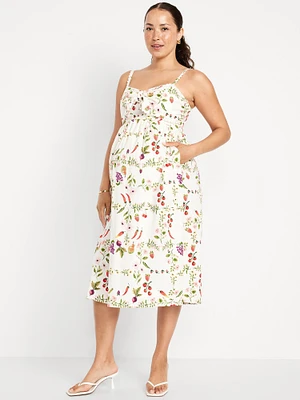 Robe de maternité ajustée et évasée nouée à l’avant