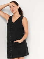 Robe courte denim de maternité