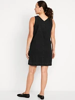 Robe courte denim de maternité
