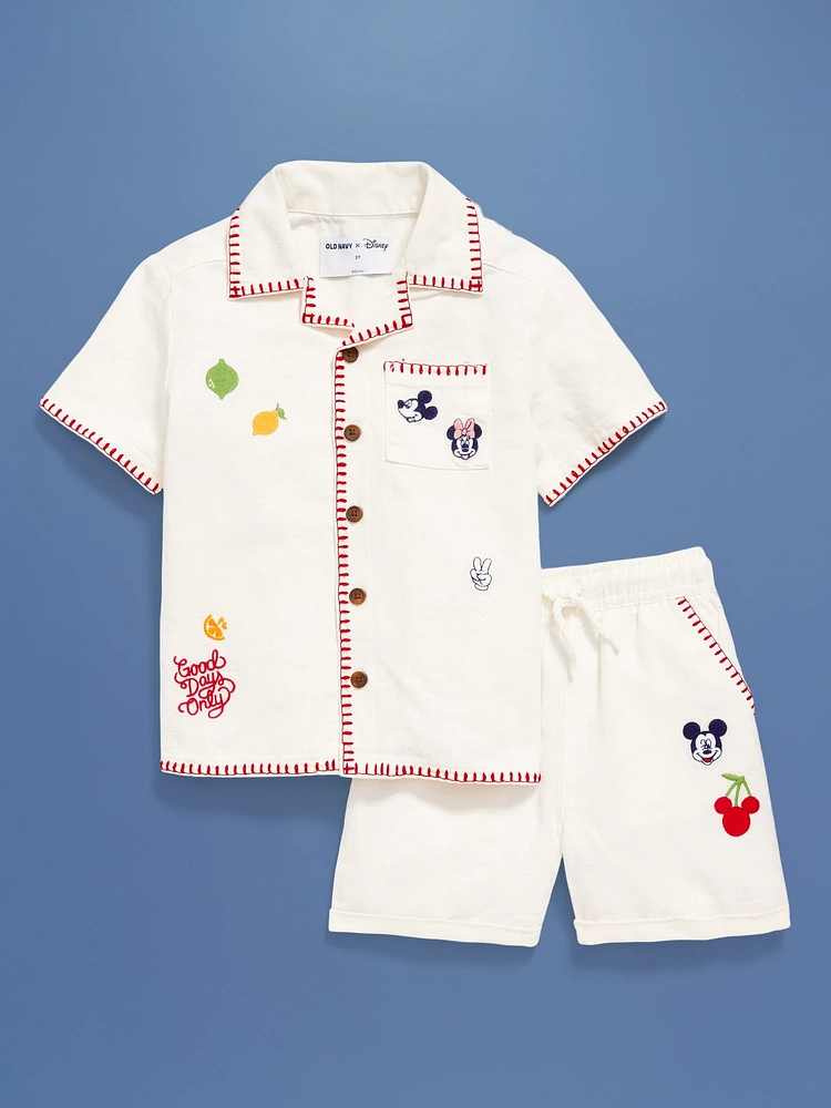 Old Navy x Disney© Linen-Blend Shirt and Shorts Set for Toddler Boys