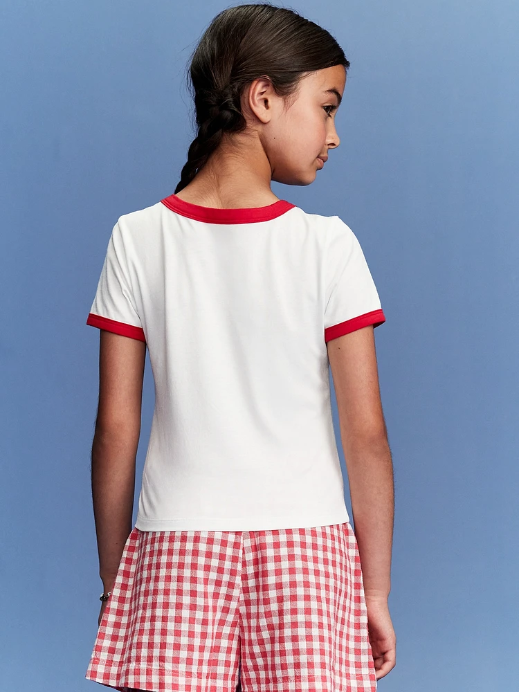 Old Navy x Disney© Fitted Graphic Ringer T-Shirt for Girls