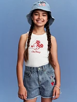 Old Navy x Disney© Mickey Mouse Fitted Flag Logo-Graphic Tank for Girls