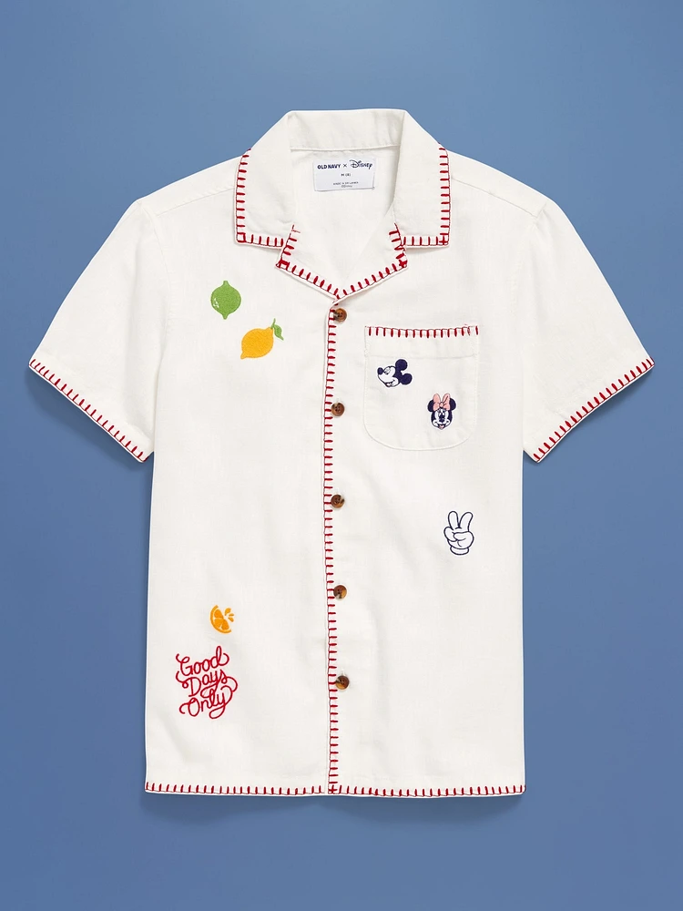 Old Navy x Disney© Linen-Blend Pocket Shirt for Boys