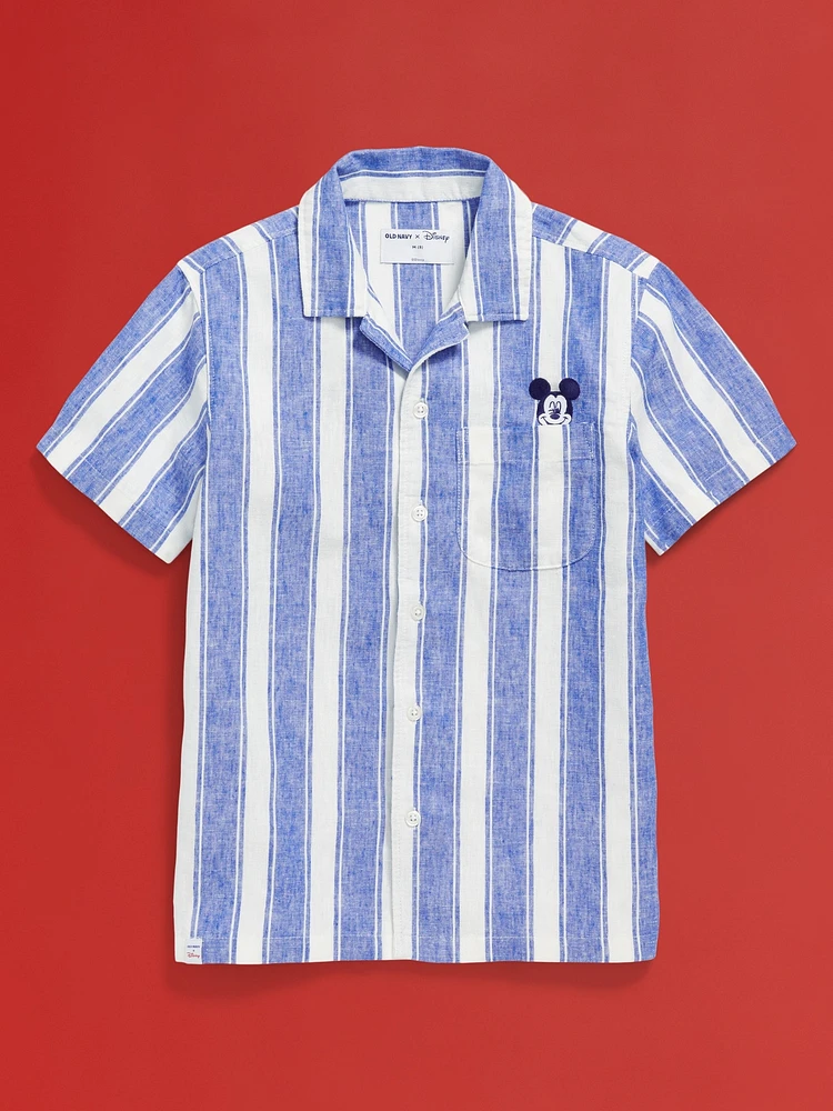 Old Navy x Disney© Linen-Blend Pocket Shirt for Boys
