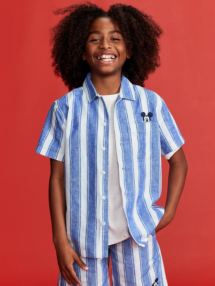Old Navy x Disney© Linen-Blend Pocket Shirt for Boys