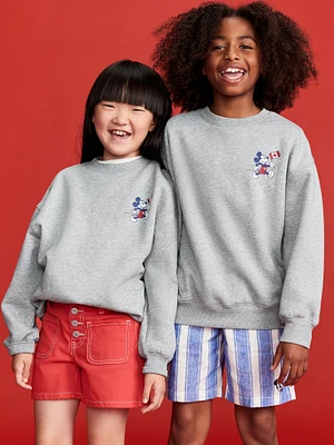 Old Navy x Disney© Mickey Mouse Gender-Neutral Flag Logo-Graphic Sweatshirt for Kids