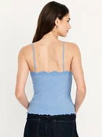 Lace-Trim Cami Tank Top