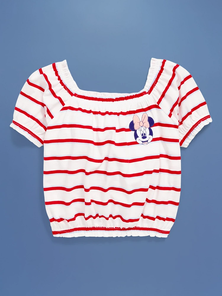Old Navy x Disney© Minnie Mouse Puff-Sleeve Graphic Top for Toddler Girls