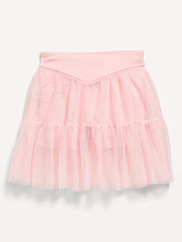 High-Waisted Tutu Performance Skort for Toddler Girls
