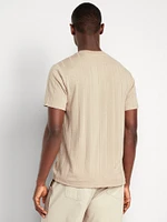 Crew-Neck Ribbed T-Shirt