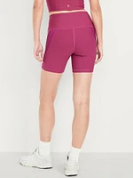High-Waisted PowerSoft Biker Shorts -- 6-inch inseam