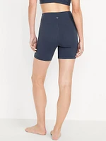 High-Waisted StudioSmooth Biker Shorts -- 6-inch inseam