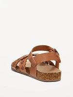 Perforated Faux-Leather Sandals for Baby