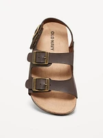 Faux-Leather Sandals for Toddler Boys