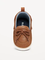 Faux-Leather Boat Shoes for Baby