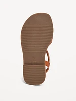 Faux-Leather Fisherman Sandals for Toddler Girls